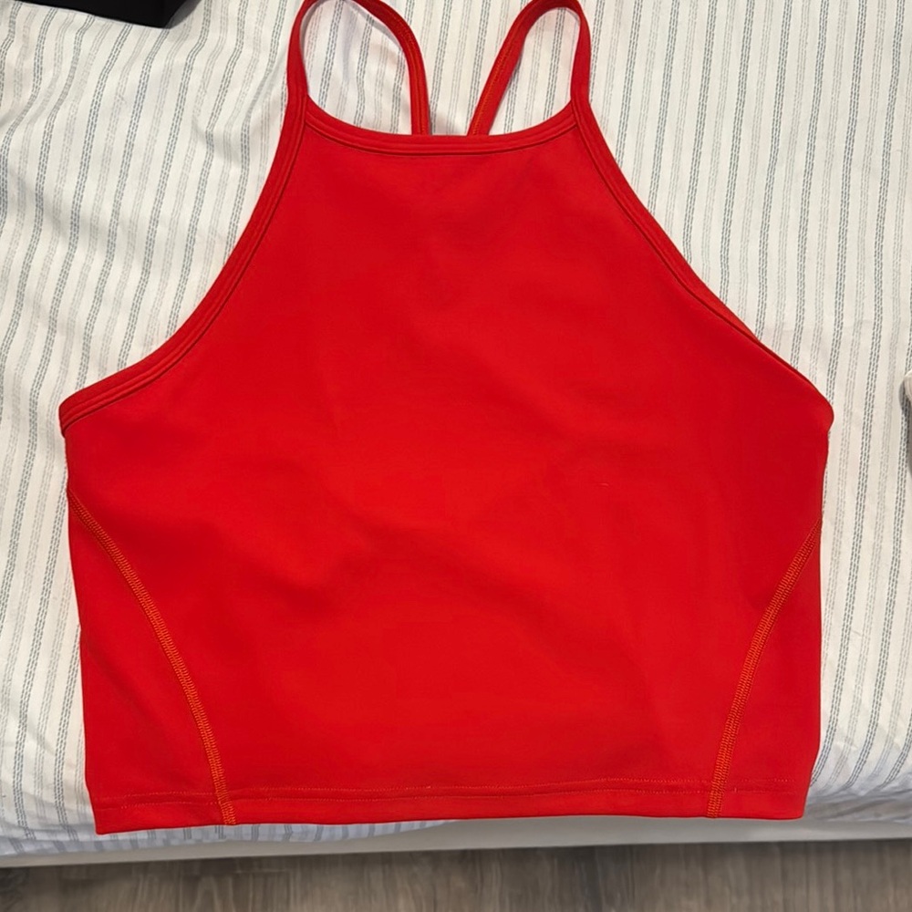 Lululemon Athletica Red Sports Bra High-Neck Racerback